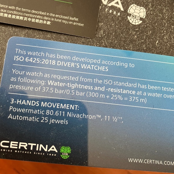 CERTINA DS ACTION POWERMATIC80 BLUE ON BRACELET 38MM - Picture 8 of 16